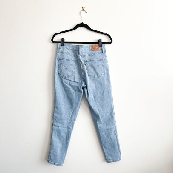 Levi's Women's Jeans Button Front 721 High Rise Ankle Skinny Light Blue Size 30 - Picture 2 of 13